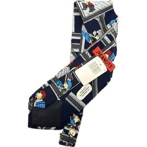 NWT Peanuts Charlie Brown Snoopy Friends “The Sky is The Limit” Silk Tie…